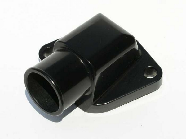 FIXED WATERNECK - CHEVY - PASSENGER SIDE - 1 1/2 HOSE BLACK